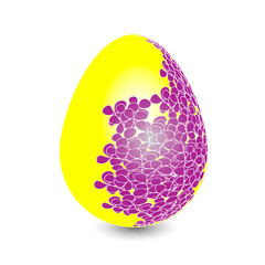 Volume egg with flowers of lilac
Picture egg with the image of a lilac and 3D effect on white background
