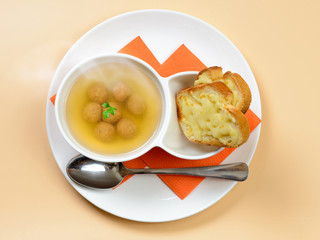 Soup with meatballs
