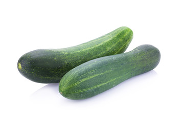 Cucumber on over white background