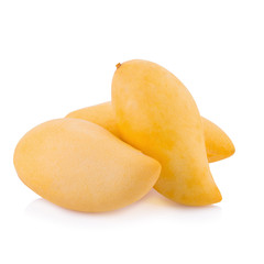 Yellow mango isolated on a white background