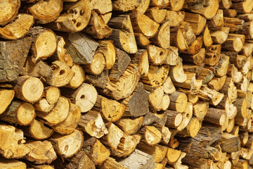 natural wooden logs