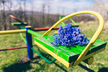 Bouquet on a carousel