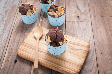 Fototapeta premium Chocolate muffins homemade.