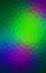 Multicolor dark green, blue polygonal design pattern, which consist of triangles and gradient in origami style.