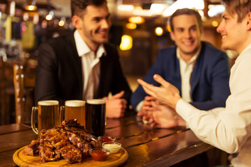 Businessmen in pub