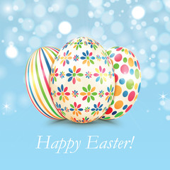 Fototapeta na wymiar Background with colorful Easter eggs