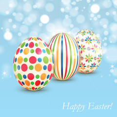 Background with colorful Easter eggs