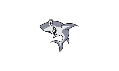 Smile Character Shark Logo Mascot