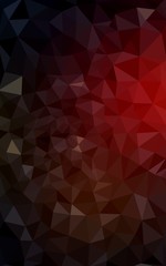 Dark red polygonal design pattern, which consist of triangles and gradient in origami style.