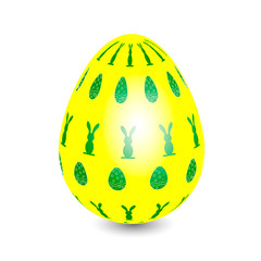 
Volume egg with ornament of rabbits
Festive Easter egg with the image of rabbits on a yellow skins and 3D on a white background
