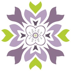 Abstract colored flower. Isolated