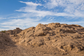 Fototapeta na wymiar Rock in the desert in Egypt