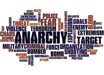 Anarchy, word cloud concept 3