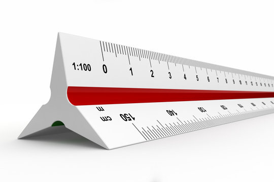 Reduction scale ruler