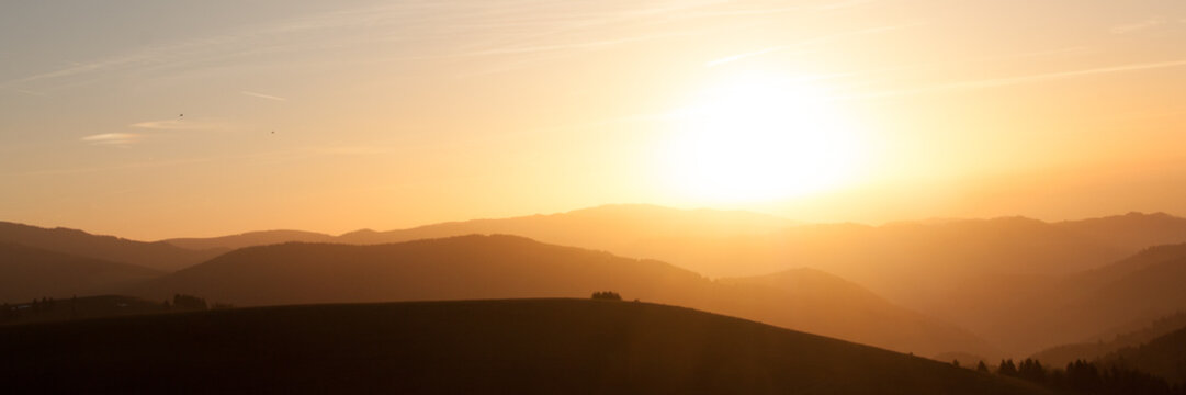 Sonnenuntergang mit dem Hofsgrunder Ausblick