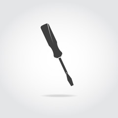 Screwdriver black icon