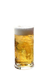 Beer white background