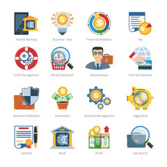Business And Finance Flat Icons