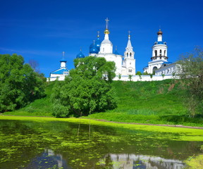 Fototapeta premium Orthodoxy monastery at Bogolyubovo in summer day. Russia