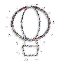people  shape  air balloon icon