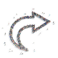 group people  shape  arrow icon