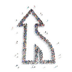 group people  shape  arrow icon