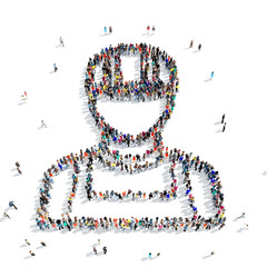 people  shape working man