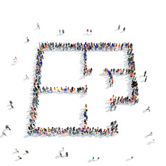 people  shape lay-flat icon