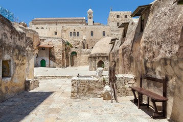 Ethiopian part of the church in Jerusalem.