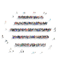 people  line shape icon