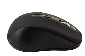 Wireless mouse isolated on white background and clipping path