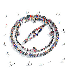 people  shape compass icon