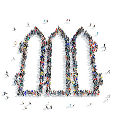 people  shape  fence icon