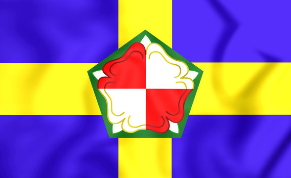 Flag Of Pembrokeshire County, Wales.