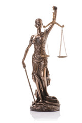Statue of justice  isolated