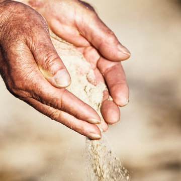 Sand in hands