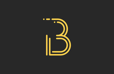 B letter logo. Line logo. Creative logo design.
