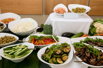 fresh and tasty vegetarian salat buffet