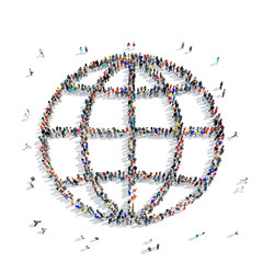 people  shape  Globe icon