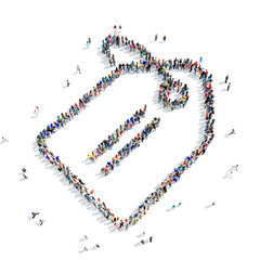 people  shape  tag icon