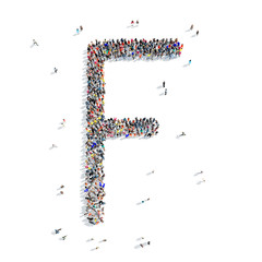 people  letter alphabet icon