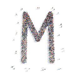 people  letter alphabet icon