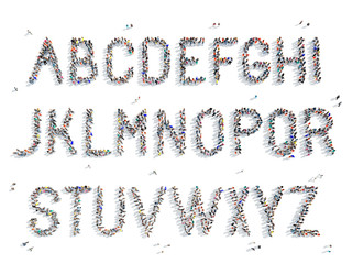 people  letter alphabet icon
