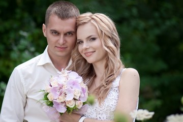 loving couple at the wedding