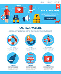 Life Guard One Page Website Design
