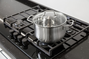 Pot on a gas stove
