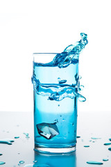 Water of glass isolated
