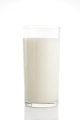 Glass of milk isolated