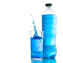 Glass of water and bottle