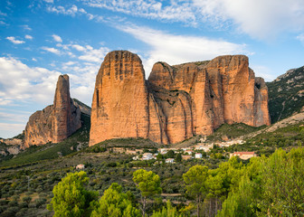 Mountains landscape, Mallos de Riglos, Aragon, Spain
